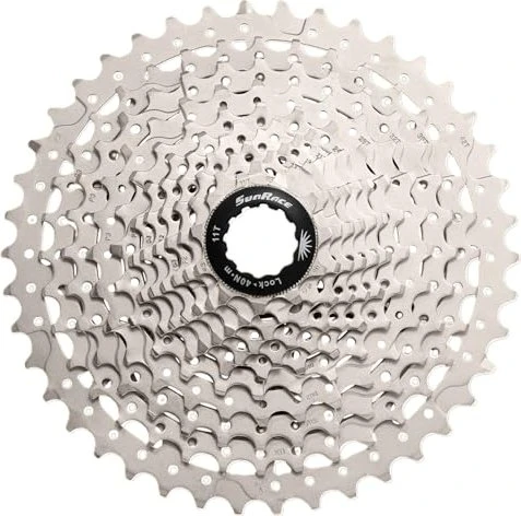 SunRace CSMS8 11-40 Kassette metallic silver