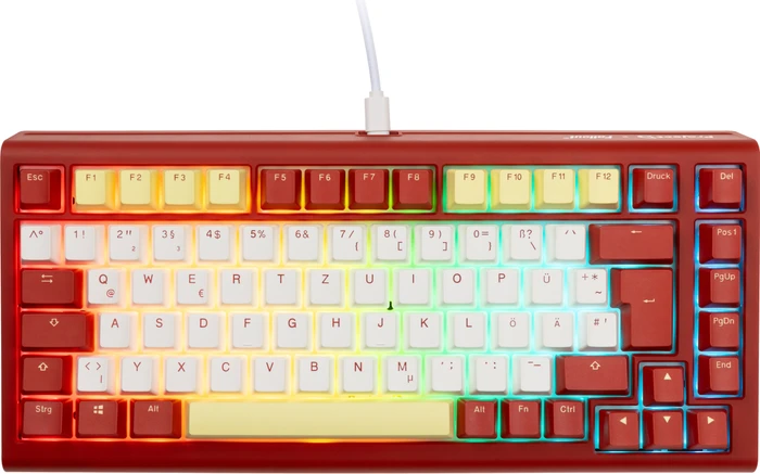 Ducky ProjectD x Fallout Tinker 75, rot/weiß, MX2A BLUE, USB, DE