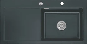 systemceram Mera 100 SL Einbau Becken rechts mit Ablauffernbedienung schiefer