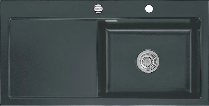 systemceram Mera 100 SL Einbau Becken rechts mit Ablauffernbedienung schiefer