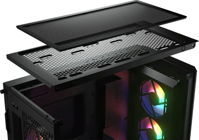 Cougar Duoface Pro RGB, schwarz, Glasfenster