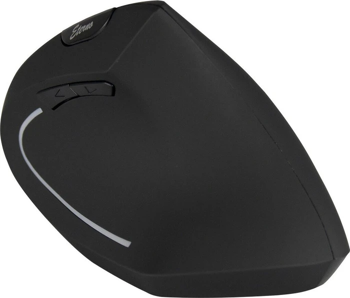 Inter-Tech Eterno KM-206R kabellose ergonomische Vertikal-Maus für Rechshänder schwarz, USB