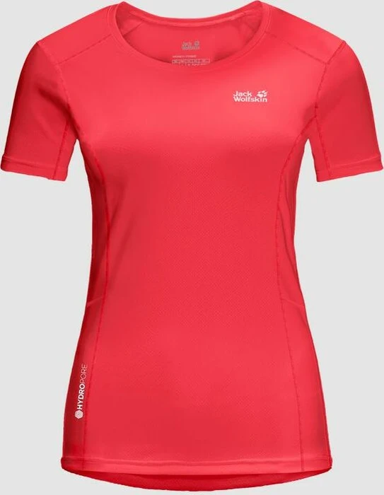 Jack Wolfskin Narrows Funktionsshirt kurzarm tulip red (Damen)