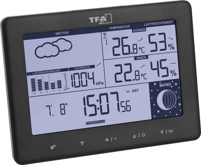 TFA Dostmann Elements Funkwetterstation schwarz, digital (35.1158.01) – Bild 2 von 5