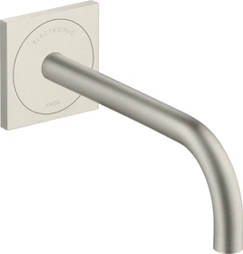 Hansgrohe Axor Uno elektrische Waschbeckenarmatur 225 mit Temperaturvoreinstellung und Netzanschluss edelstahloptik
