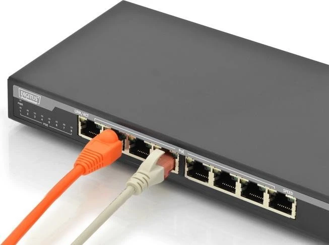 Digitus Professional DN-953 Desktop Gigabit Switch, 8x RJ-45, 131W PoE+