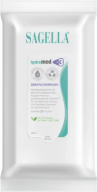 Sagella Hydramed Intim Reinigungstücher, 10 Stück