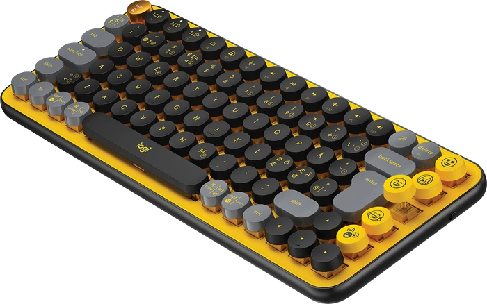 Logitech POP Keys Wireless Mechanical Keyboard, Logi Bolt, Blast, TTC BROWN, USB/Bluetooth, ND