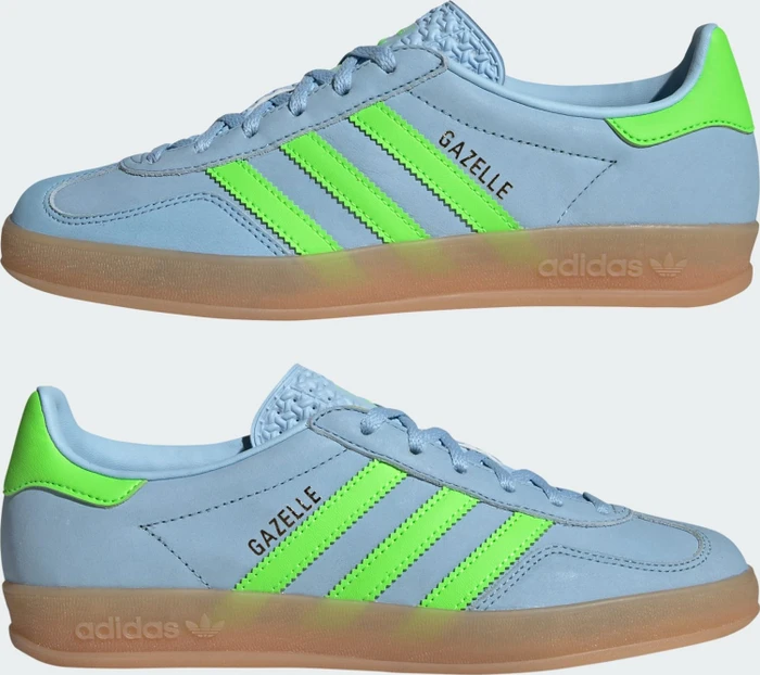 adidas Gazelle Indoor clear sky/solar green/gum (Damen)