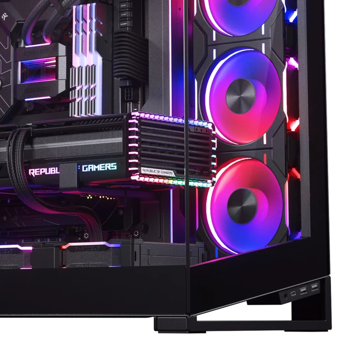 Phanteks NV7 Black, schwarz, Glasfenster