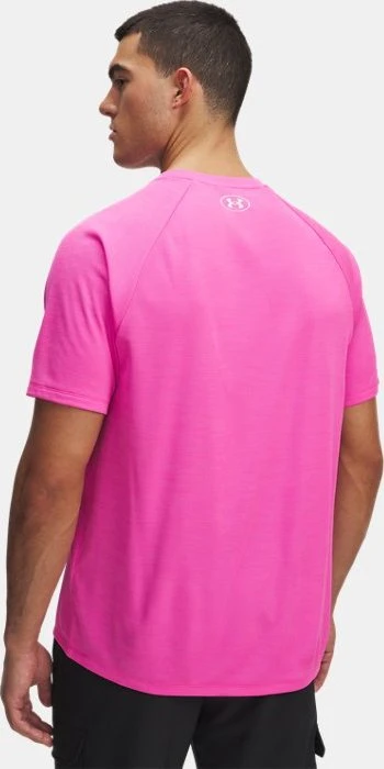 Under Armour Tech Textured Funktionsshirt kurzarm rebel pink/white (Herren)