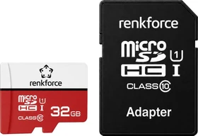 Renkforce RF-mSDHC-32GB R80 32GB Kit, UHS-I U1, Class 10