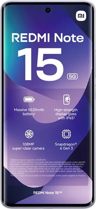 Xiaomi Redmi Note 15 5G 256GB mist purple