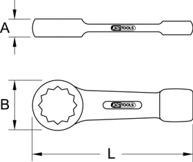 KS Tools Schlag-Einringschlüssel, 175x650mm