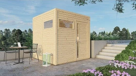 Bertilo Cubus 2 Gartenhaus 226x234cm natur