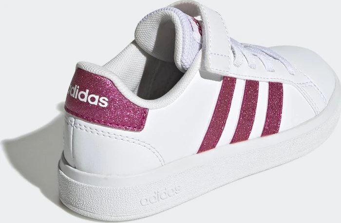 adidas Grand Court Court Elastic Lace and Top Strap cloud white/team real magenta (Junior)