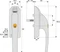 ABUS FG300A W B/SB weiß, mit Alarmfunktion, Fenstergriff abschließbar Vorschaubild