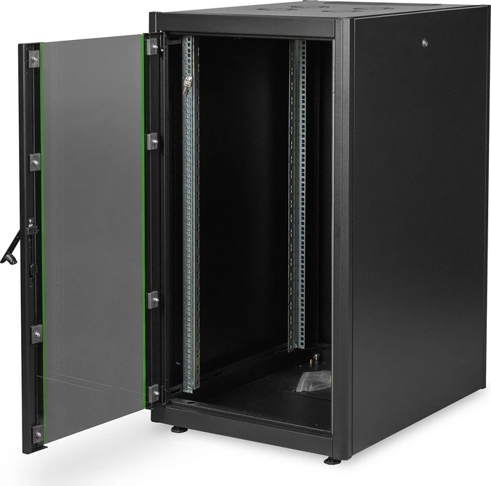 Digitus Dynamic Basic Serie Serverschrank 22HE, Sicherheitsglastür, IP2X, schwarz, 800mm tief