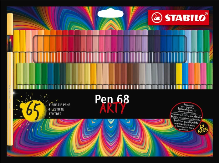 STABILO Pen 68 Arty sortiert, 65er-Set, Etui