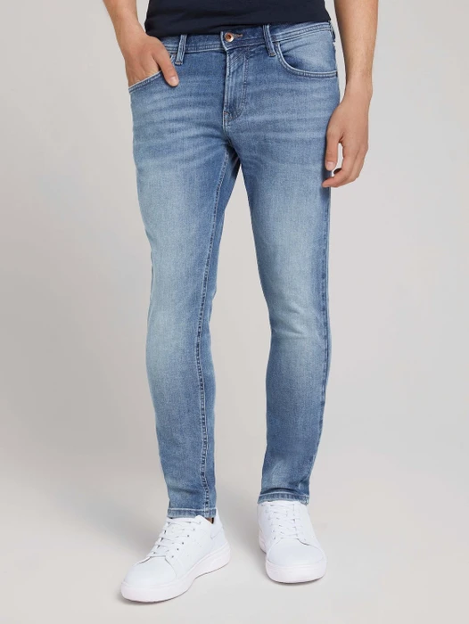 Tom Tailor Skinny Culver Jeans mit Bio-Baumwolle Jeans used light stone blue denim (Herren)