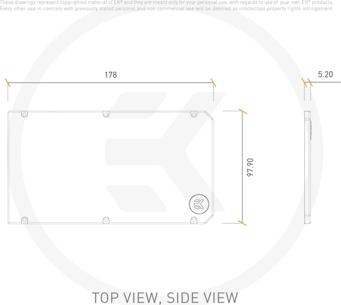 EK Water Blocks Quantum Line EK-Quantum Vector FE RTX 3070 Backplate Nickel