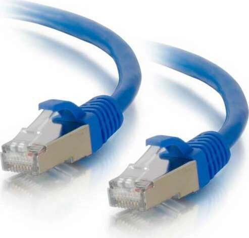 C2G Patchkabel, Cat6a, S/FTP, RJ-45/RJ-45, 15m, blau