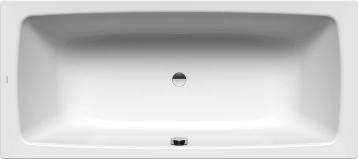 Kaldewei Cayono Duo 725 Badewanne 180x80x41cm, Perl-Effekt, mit Grifflochbohrungen, alpinweiß