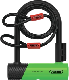 ABUS Ultra Mini 410K/150HB140 + Halter SH + Cobra 10/120 Bügelschloss, Schlüssel