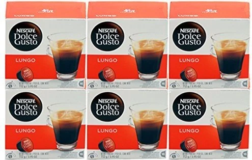 Nestlé Nescafe Dolce Gusto Caffe Lungo Kaffeekapseln, 96 Stück (6x 16 Stück)