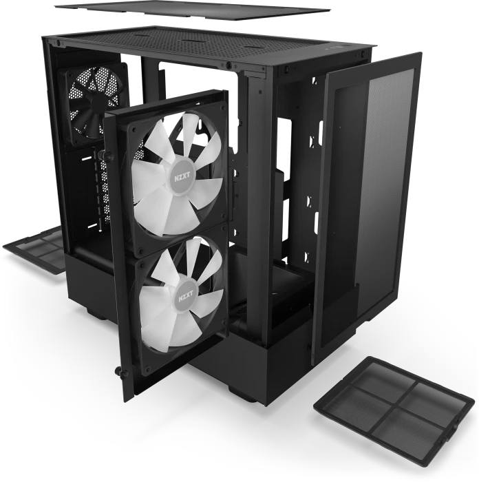 NZXT H5 Flow RGB, schwarz, Glasfenster