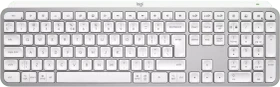 Logitech MX Keys S, Pale Gray, weiß/grau, LEDs weiß, Logi Bolt, USB/Bluetooth, DE (920-011566)
