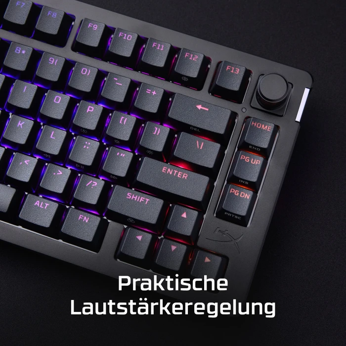 HP HyperX Alloy Rise 75, PBT, LEDs RGB, hot-swap, HyperX Linear, USB, DE