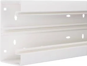 Hager Brüstungskanal-Unterteil PVC frontrastend zu BR 68x130mm, OT 80mm, verkehrsweiß