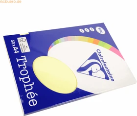 Clairefontaine Trophée Universalpapier matt gelb, A4, 160g/m², 100 Blatt
