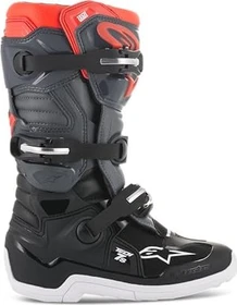 Alpinestars Youth Tech 7S Motorradstiefel schwarz/silber/weiß/gold