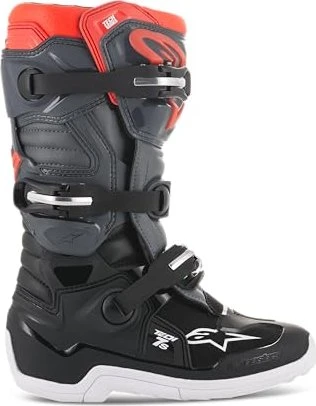 Alpinestars Youth Tech 7S Motorradstiefel schwarz/silber/weiß/gold