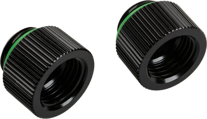 Bitspower Touchaqua Verlängerung G1/4" auf G1/4", 10mm, Glorious Black, 2er-Pack