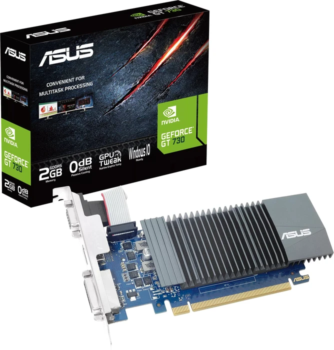 ASUS GeForce GT 730, GT730-SL-2GD5-BRK-E, 2GB GDDR5, VGA, DVI, HDMI
