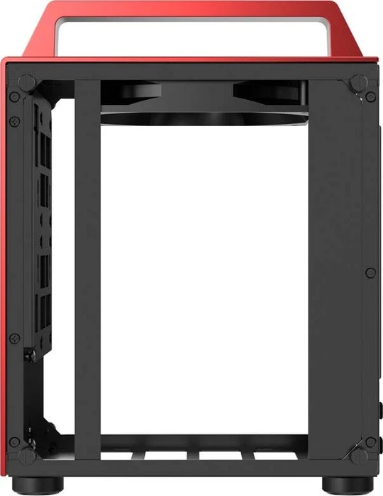 Jonsbo T8, rot, Glasfenster, Mini-ITX