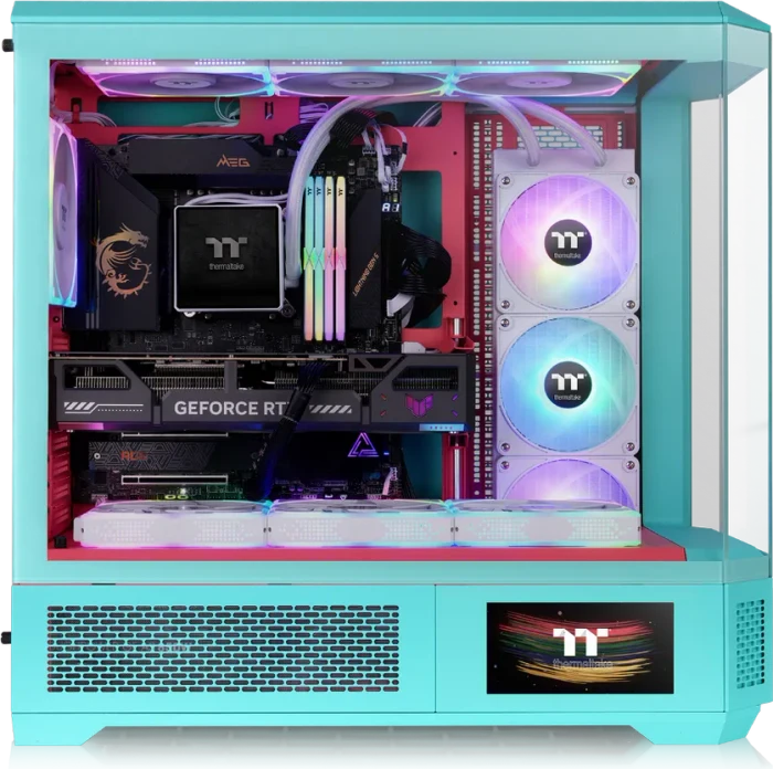 Thermaltake View 600 TG ARGB Mint Strawberry, türkis, Glasfenster