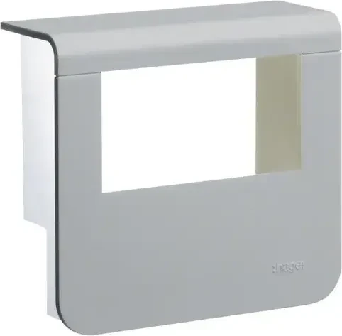 Hager Geräteträger-Oberteil mit seitlichen Spiegelflächen SL 20x55mm Dekor Aluminium