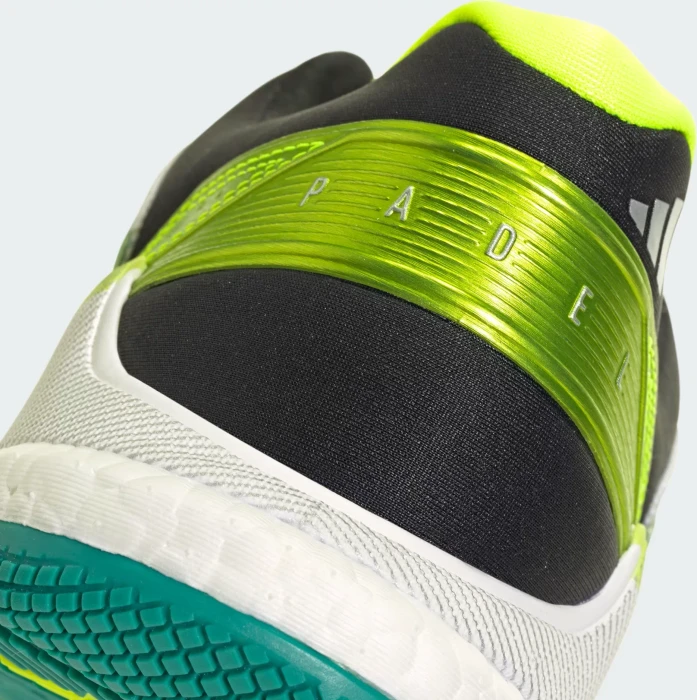 adidas Crazyquick Boost Padel cloud white/core black/lime burst (Herren)