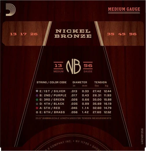 D'Addario Nickel Bronze Medium