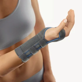 Bort Medical Handgelenkstütze mit Alu-Schiene links Größe M grau, 1 Stück