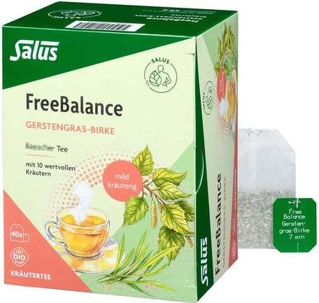 Salus FreeBalance Gerstengras-Birke Tee Beutel, 40 Stück