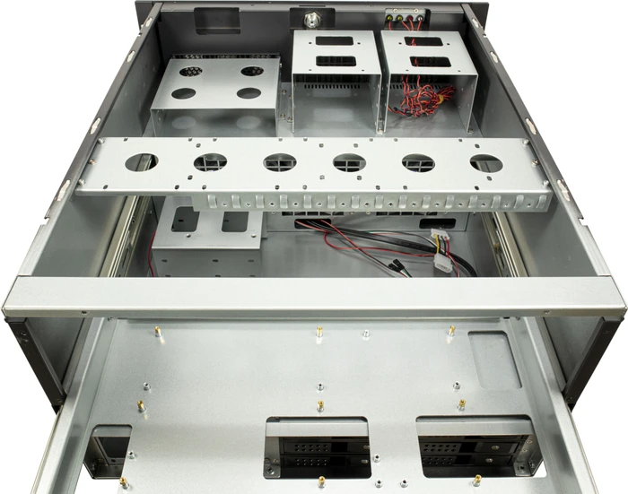 Inter-Tech IPC 6U-6606, grau, 6HE, ATX