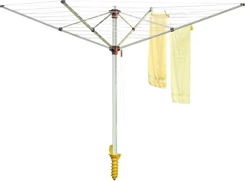 Juwel Comfort Plus 600 Wäschespinne mit Eindrehbodenhülse, 52.1m