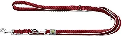 Hunter Hilo Verstellbare Hundeführleine, mit leichtem Mesh-Material, 2.5x200cm, rot