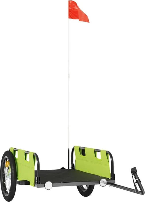 vidaXL Transport 126x63cm Fahrradanhänger grün