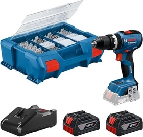 Bosch Professional GSB 18V-65 Akku-Schlagbohrschrauber inkl. Koffer + 2 Akkus 4.0Ah + Zubehör